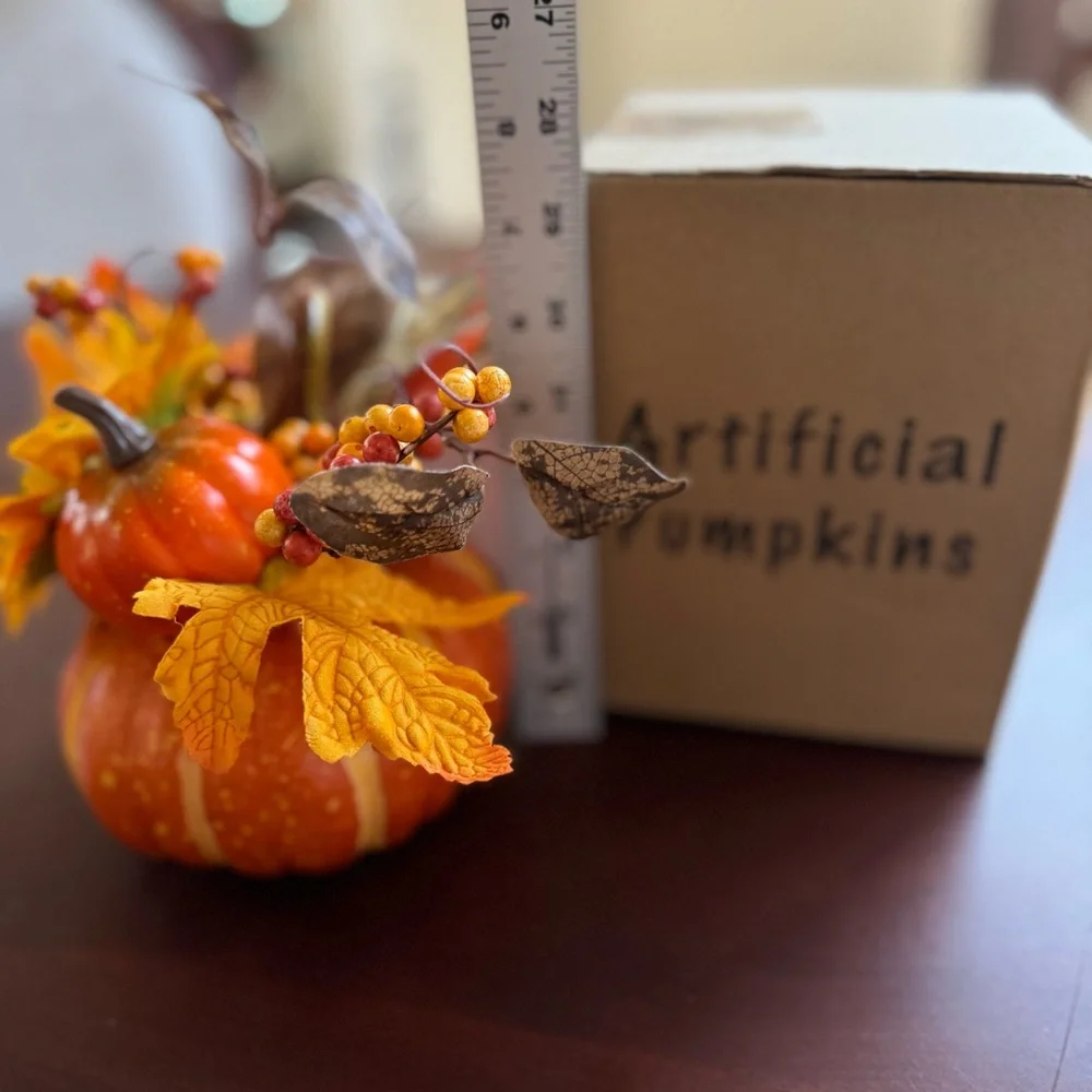 Artificial Pumpkin with Sunflower and Berry Accents